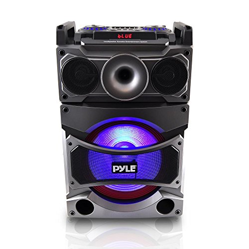 Pyle-PSUFM1238BT-Bluetooth-PA-Loudspeaker-Karaoke-Entertainment-System-Wireless-Mic