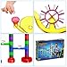 FUNTOK Marble Run Set - 122Pcs Marble Maze Game Marble Race Track Building Toy for Kid, Building Blocks Educational Toys for Boy Girl Age 3+(90 Translucent Marbulous Pcs & 32 Pcs DIY Marbles)