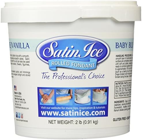 Fondant Vanilla Flavour 2 Lbs - Baby Blue by SATIN FINE FOODS
