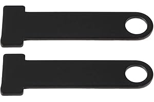 Qiilu Steel Ring Lock, Helmet Strap D Ring Lock Stainless Steel Motorcycle Steel Ring Lock Black