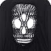 KOINECO Long Sleeve Open Front Back Cut Out Skull Cardigan Tops with Pockets