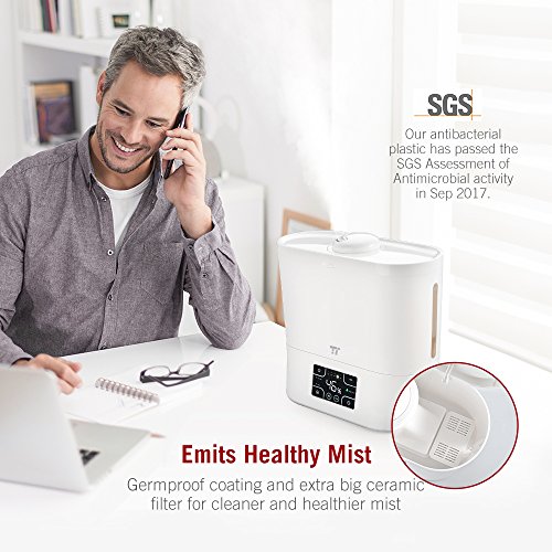 image for TaoTronics Top Fill Humidifiers with Ceramic Filter, 4LUltrasonic Cool