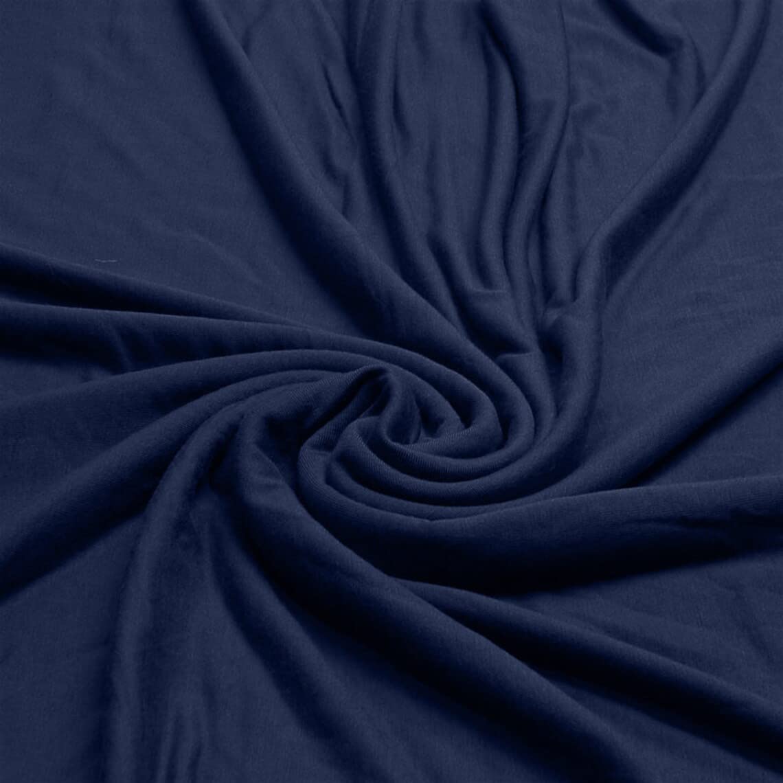 Stripe Baby Grow Cotton Material Jersey Dress Craft Fabric 58" Meter (Pre Cut 1 Meter) (1 Meter, Navy)