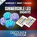 Discount Trends Submersible LED Waterproof Light RGB for Vase Wedding Party Fish Tank Decors + Remote (4) PACK