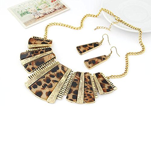 image for sameno 2018 Fashion New Girl Women Mixed Style Bohemia Leopard Bib Cha