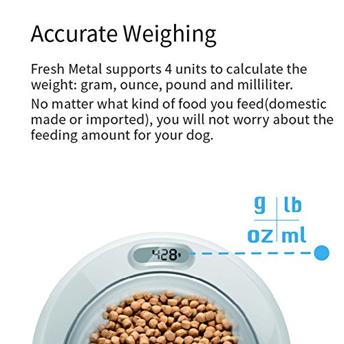 image for PETKIT SAB2BLA Fresh Metal Digital Pet Bowl, Blue-White