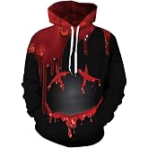 Chaos World Men's Novelty Hoodie Long Sleeves 3D Funny Graphic Print Sweatshirt Pullover