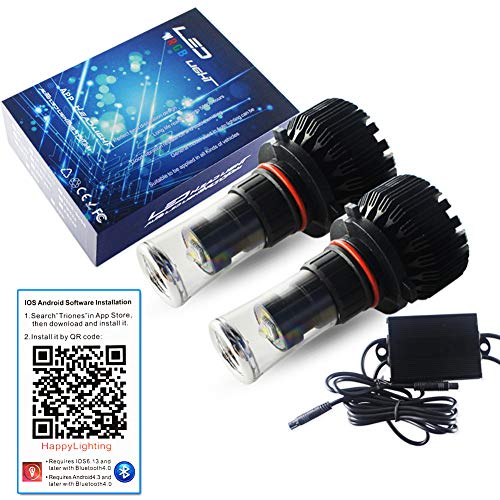 GTINTHEBOX 2PCS Multi-Color RGBW LED Fog Light Driving DRL Lamp Bulb Kit - Wireless Smartphone App-Controlled Bluetooth (H10/9140/9145/HB3/9005/9006)