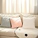 Light Pink Pillow Cover with Pom Balls Cotton Throw Pillow Case 45x45CM(18x18inches)