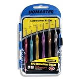 6pc Premium-Quality Micro Precision Screwdriver Set CRV Eyeglasses Watches Electronics Aluminum Handle by Homaster