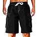 Dwar Men's Swim Trunks Beach Short (Large, Black)