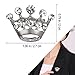 BESTOYARD Crown Brooch Pin Crystal Brooches Scarves Buckle Collar Pin Corsage Bouquet Kit Wedding Party Brooch Pin 12PCS (Silver)