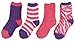 Trimfit Little Girls Microfiber Fuzzy Printed Cozy Socks Anti-Skid 4-pack, Multi, S/7-9 sock/9-3 shoe size