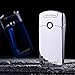 Electric Rechargeable Plasma Arc Lighter – 2017 Stylish Metal Electric Rechargeable USB Flameless Windless Cigarette Plasma Lighter LIFE-TIME WARRANTY(silver)