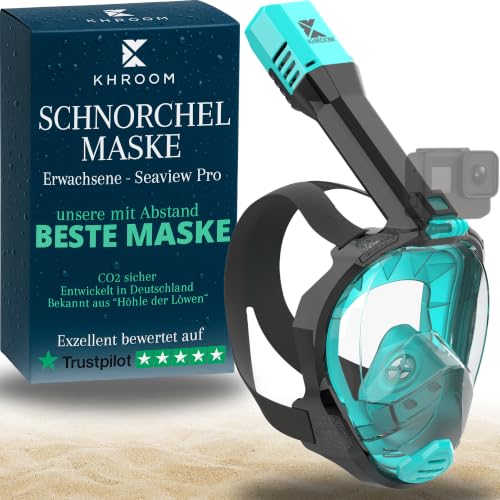 Khroom Schnorchelmaske für Erwachsene Seaview Pro, CO2 sicher