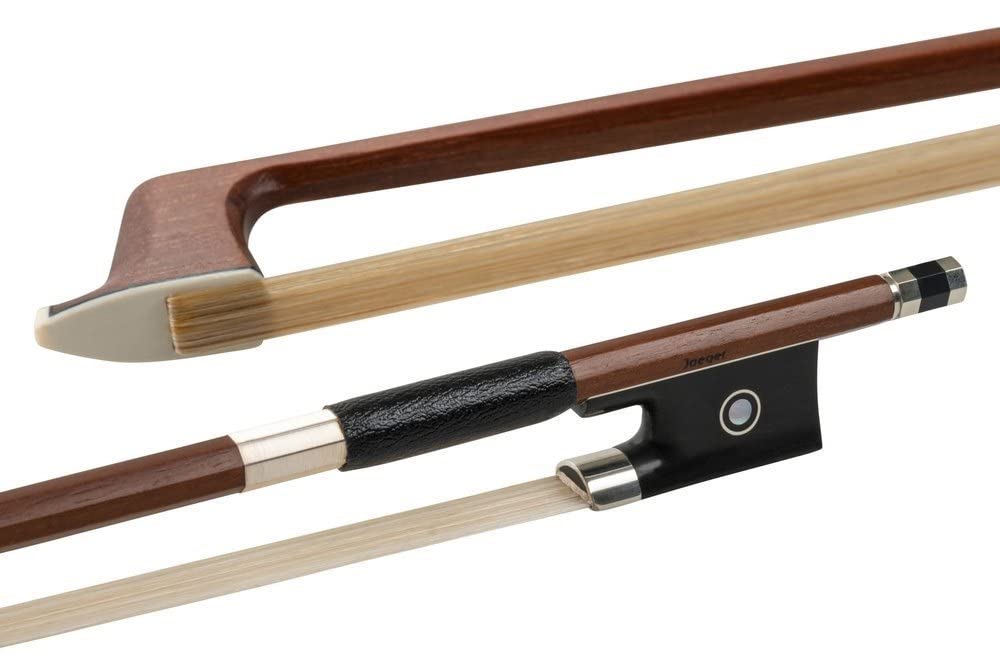 GEWA violin bow Massaranduba Student 4/4 natural hair, angular stick, ebony frog with small bowl