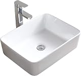 Home Supplies Ceramic Bathroom Countertop Basin Sink Rectangular + Waste view 4