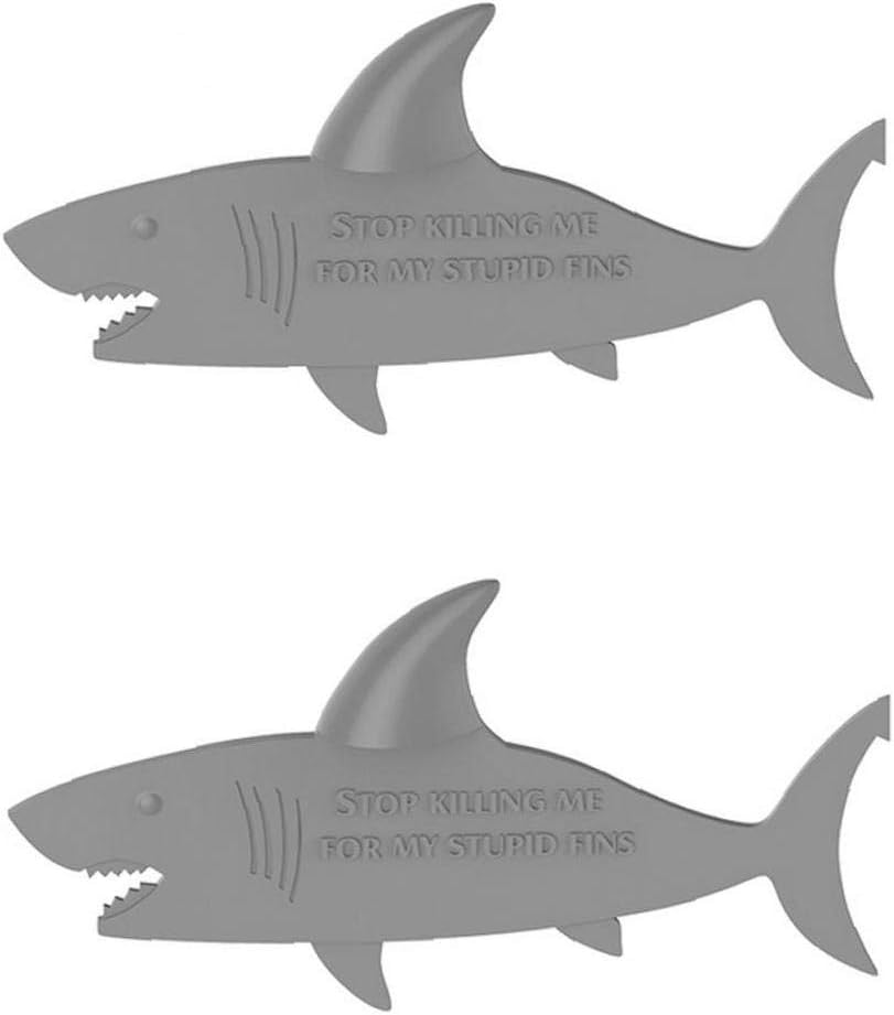 Fresh Fish Only Marker Marker Marker Shark Form Plastic Holder Page Creative Paper Clips Dark Gray 2pcs