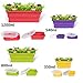 HomeIdeas Set of 4 Elegant, Fashionable & Stackable Food Storage Containers, Silicone Collapsible Lunch Bento Box, Freezer to Microwave Oven Safe, (350ML, 540ML, 800ML, 1200ML)