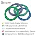 Bonbino™ Teether Rings - (4 Pack) Silicone Sensory Teething Rings - Soothes Baby Gum Pain! (Blues & Greens)