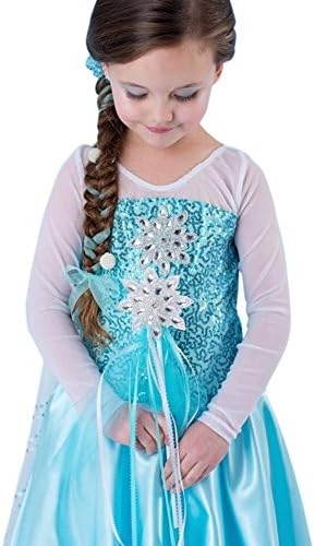 Fashion Classic Girls Disney Frozen Snow Queen Elsa Princess with Sequins Dress up Costume