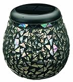 Smart Solar 3770WRM1 Glass Mosaic Solar T-Light. Obsidian Black Mirror (Discontinued by Manufacturer)