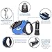 MUCHACO Retractable Dog Leash + LED Flashlight/Bag Dispenser + 5 Rolls Of Bags | 16 ft Leash For Walking Small, Medium & Large Dogs Up To 110 lbs | Secure, Tangle-Free, One Button Break & Lock Handle