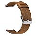 Lamshaw Leather Strap Replacement Band for Fossil Q Wander Smartwatch Strap (Brown)