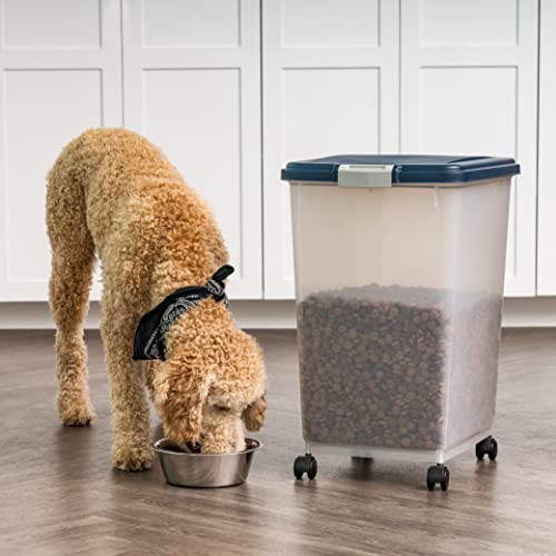 IRIS USA 69qt/50lbs Airtight Pet Food Storage Container With Casters