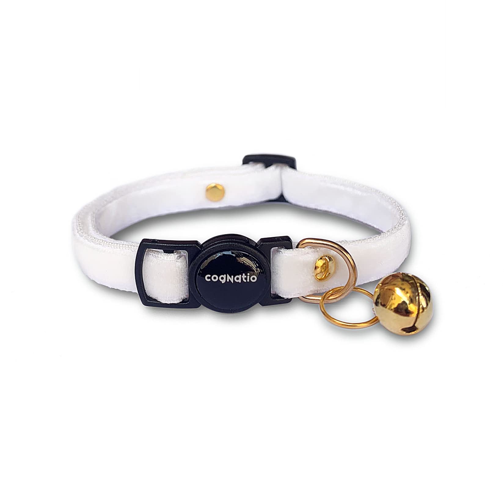 Cognatio Safety Quick Release Cat Collars,Double Velvet with Bell Available in a Range Colors,Perfect for Your Kitty