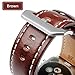 top4cus Leather Band Compatible with Apple Watch 38mm 42mm 40mm 44mm 41mm 45mm Genuine Leather Strap Series 7/6/SE/5/4/3/2/1 Band for Men and Women (42/44/45mm, Unique Brown)