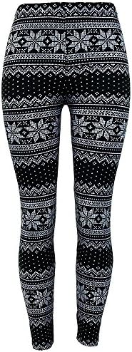 Moda Age Juniors &amp; Kids Ultra Soft Best Patterned Printed Leggings - (S/M &amp; L/XL Sizes) (Kids S/M, Xmas Snowflakes Love)