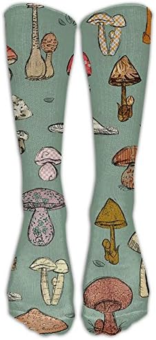 Girls Knee High Socks Unique Mushroom Warm Cotton Womens Socks Christmas Stockings Tube Socks Gifts For Romantic Cool Running Socks