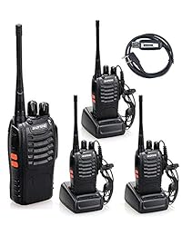 Baofeng BF-888S (Pack de 4) de mano 5 W Dos Forma de jamón Radio Walkie Talkie con Earpiece construido en linterna LED
