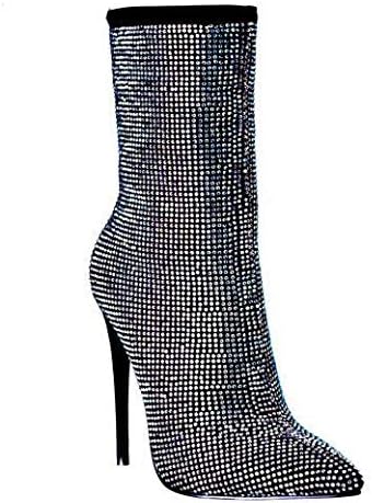 ladies diamante ankle boots