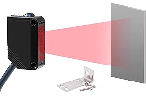 BOJKEON E3Z-D62 Photoelectric Sensor Switch Proximity Switch,0-300MM Adjustable Indoor Wall Mounted Photoelectric Beam Sensor NPN (NO Or NC Switchable)