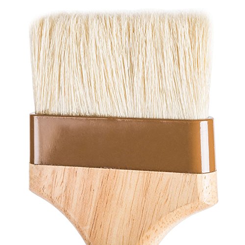 4-Inch Pastry Brush with Boar Bristles and Lacquered Hardwood Handle, Basting BBQ Marinade Brush, Kitchen / Cooking Brushes