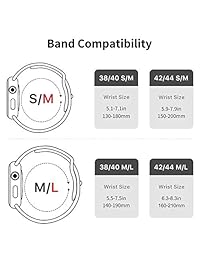 Bravely klimbing compatible con Apple Watch Band 38 mm 40 mm 42 mm 1.732 in, para hombres y mujeres, iWatch bandas compatibles con iWatch Series 3, Series 4, Series 2, Series 1, S M, M L