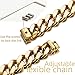 Adjustable 18K Gold Dog Collar Slip Choker Stianless Steel 15mm Big Dog Puppy Necklace Choke Chain Training Collar Cuban Link with Engraving Custom L