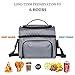 Lunch Bag for Men, Insulated Large Lunch Bag, Women, Reusable Waterproof Cooler Bag, Double-sewn, Waterproof, 600D Oxford Fabric, Large Mesh Side Pockets, Detachable Shoulder Strap