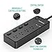 Nekteck Power Strip/Surge Protector Flat Wall Plug with 4 AC Outlets (Individually Controlled) 20W 2-Port USB Charger for iPhone, Samsung Galaxys, Nexus, Tablets, LG, More [4.8ft Cord, 4AC, 2 USB]