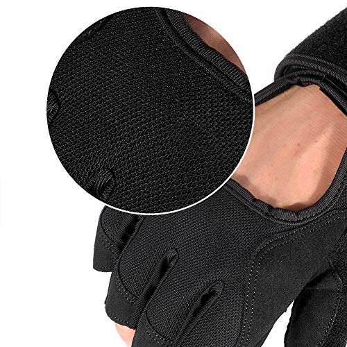paissit Weight Lifting Gloves,Workout Gloves for Men&Women,Training Gloves with Wrist Support for Fitness Exercise Weight Lifting Gym,Home Use with Short Wraps Fingerless (Black, M)