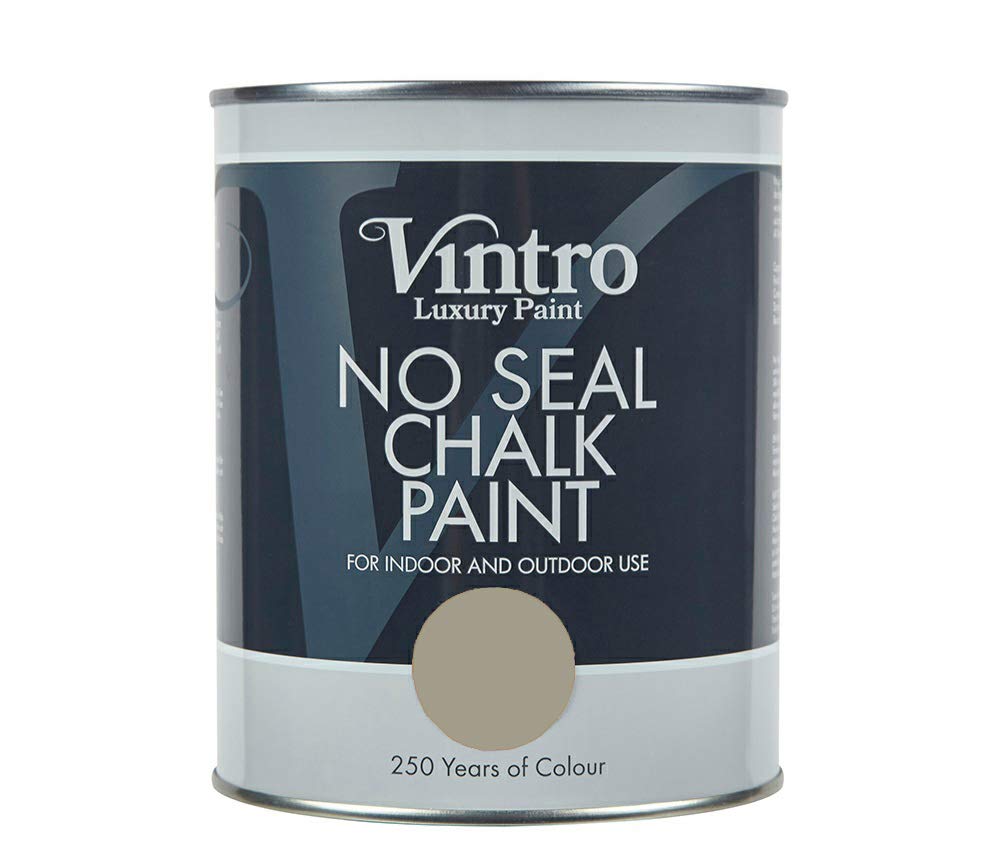 Vintro | No Seal Chalk Paint | Interior & Exterior Use | Furniture | Walls | Wood | Metal | 1 Litre (Stonebreaker)