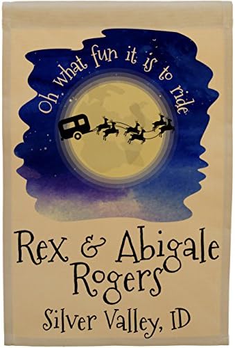 Oh What Fun It Is To Ride Chritmas Campsite Flag, Personalized Just For You