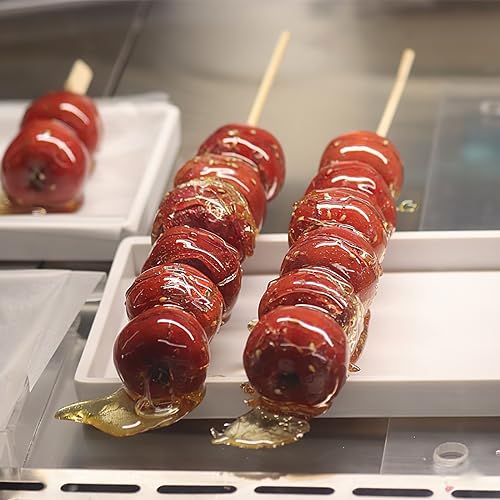 HANSGO 280PCS Candy Apple Skewers Bulk, Bamboo Sticks 8Inch Semi-point Sticks Corn Dog Sticks Lollipop Sticks Sausage Meat Fruit Chocolate Fountain Skewers