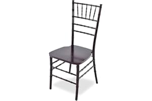 EventStable Titan Series Mahogany Wood Chiavari Chair - Sturdy Wooden Chair - Indoor/Outdoor Chair Set - Chair Set for Wedding Restaurant - 48 Pack