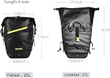 Rhinowalk 27L Waterproof Bike Pannier Bag with Shoulder Strap Green view 2