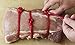 Cooking Twine : Silicone Butchers Twine Ties | Rotisserie Elastic Poultry Ties | Heat Safe Cooking String | Wrap Meat - Poultry - Vegetables | Use for Oven - Smoker | Set of 6 (21 inches, Red)