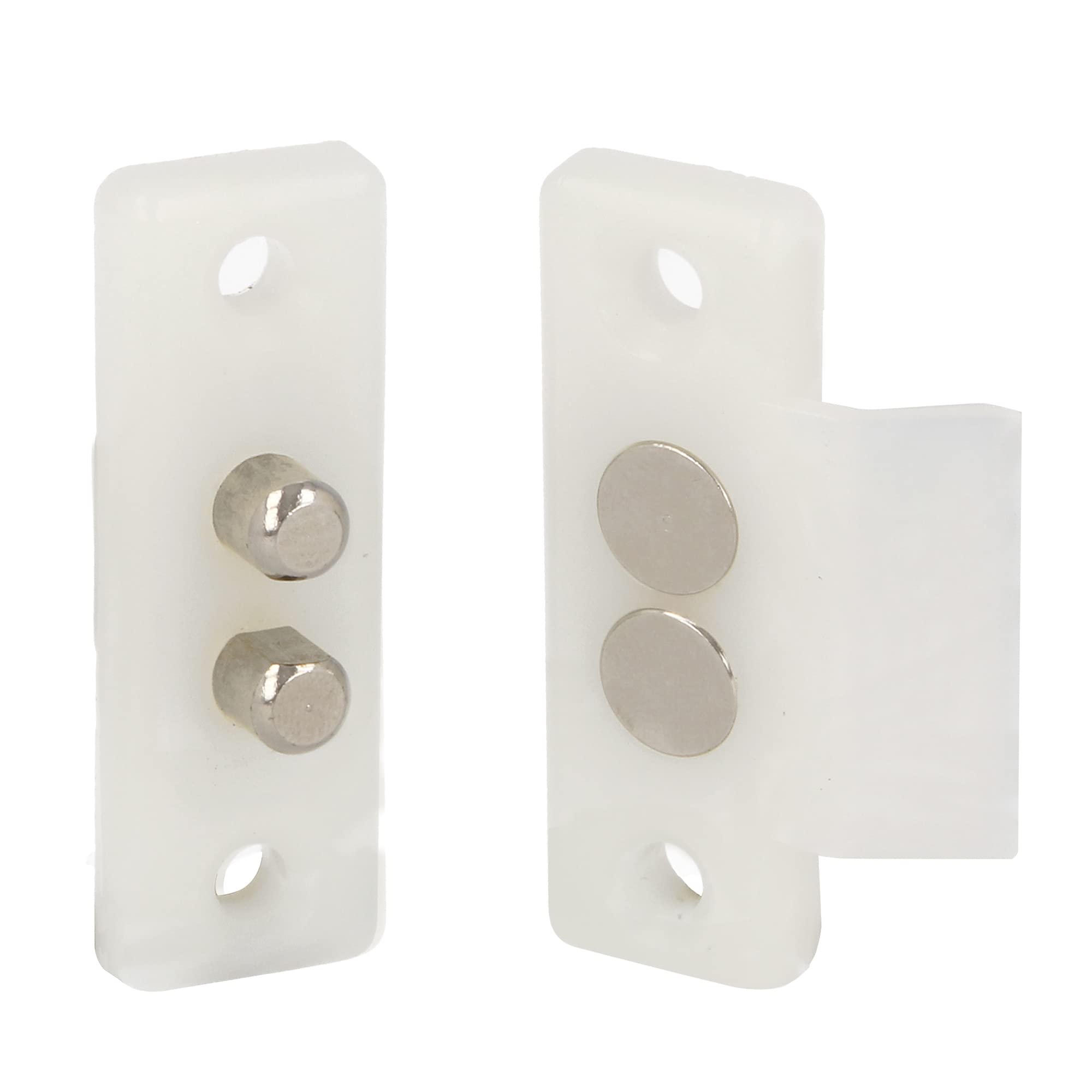 Amig - Connector for Doors with 2 Terminals Mod. 2P - Maximum Amperage: 2A - 48 x 16 mm - Allows The Passage of Current While The Door is Closed - White Nylon