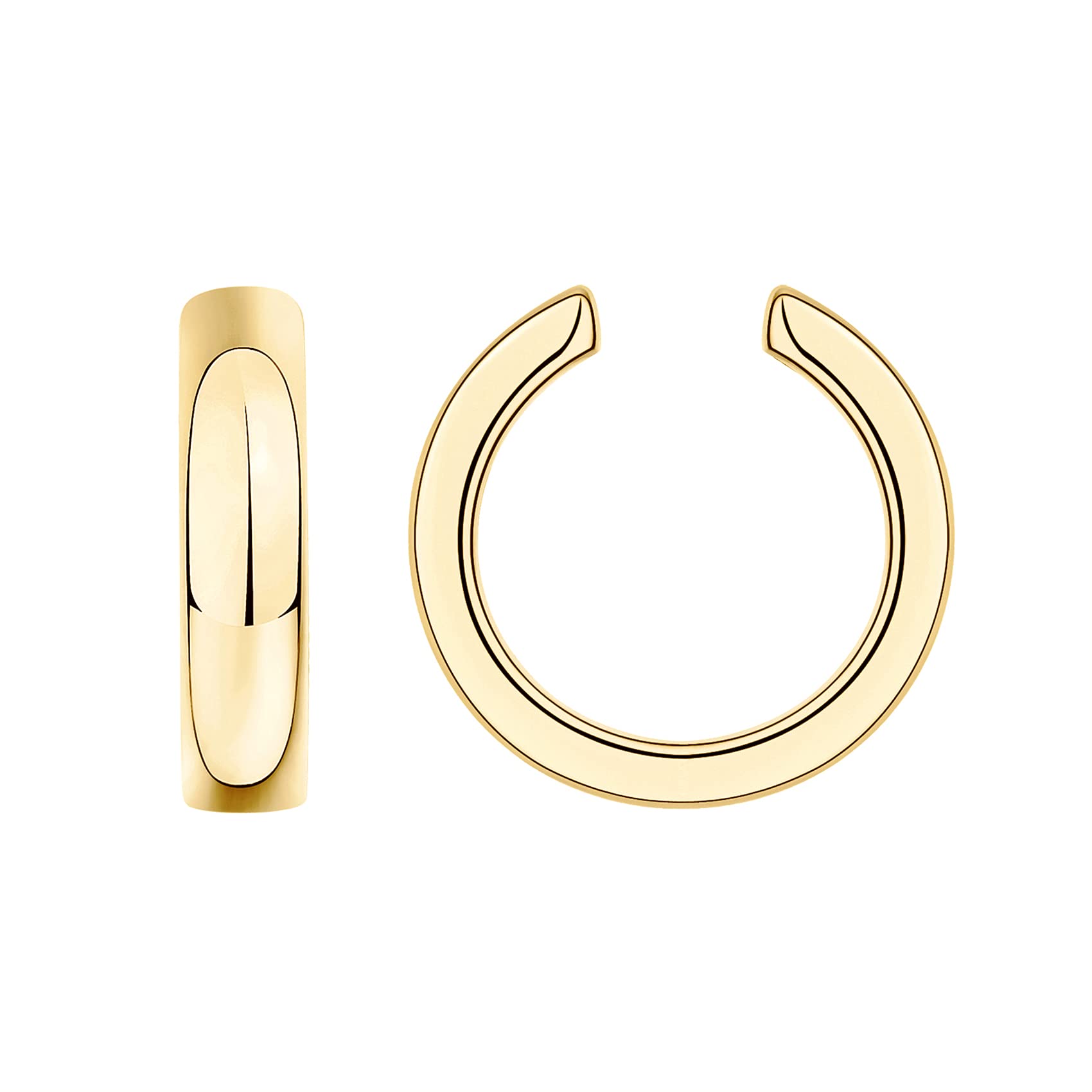 Photo 1 of PAVOI 14K Yellow Gold Plated Modern Ear Cuff | Womens Ear Lobe Cuff | Piercing Free Earring